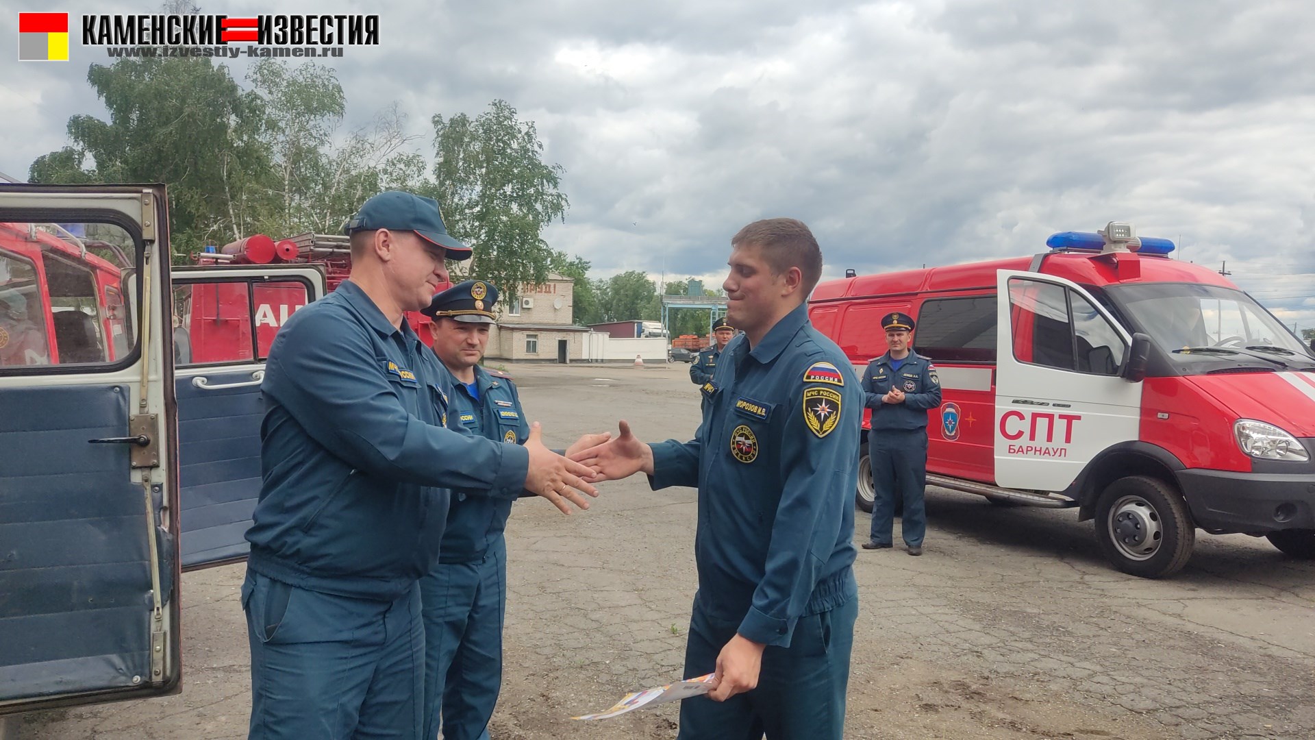 учения пожарных в Камне-на-Оби