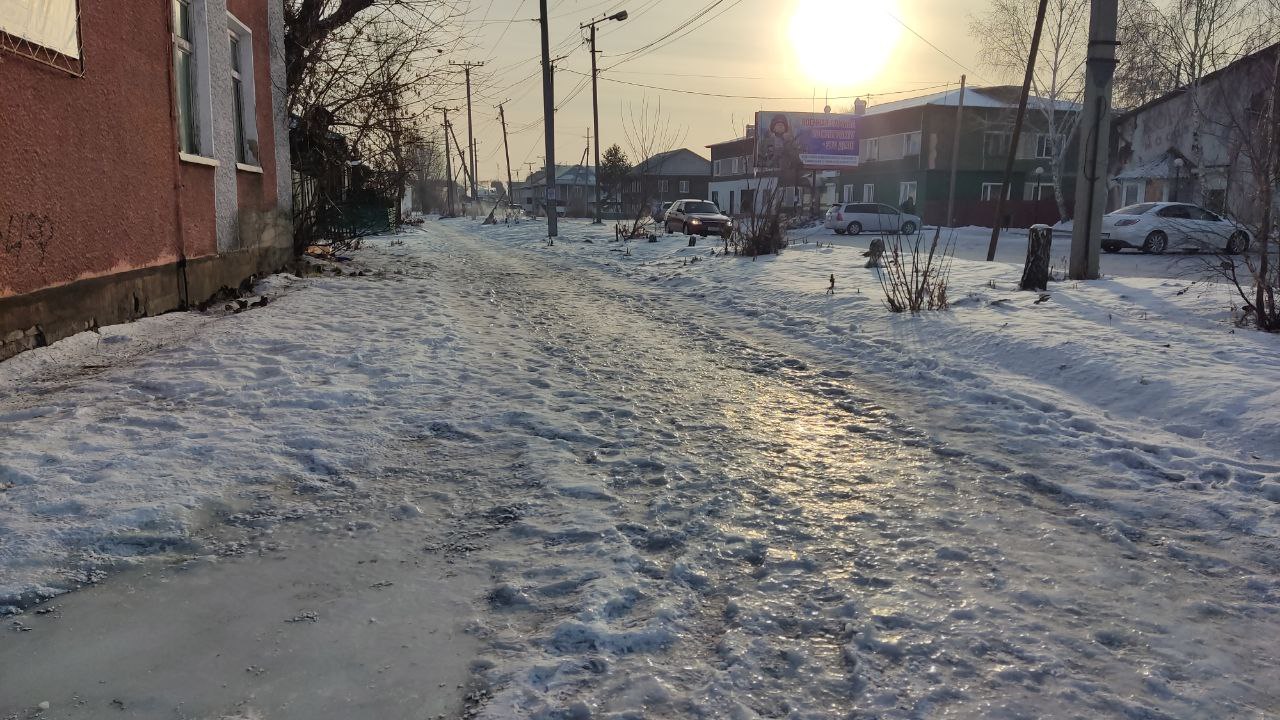 гололед в Камне-на-Оби