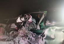 Рядом с поселком Октябрьский произошло лобовое столкновение автомобилей